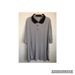 SOLD adidas Golf Black White Wicking Polo Shirt me